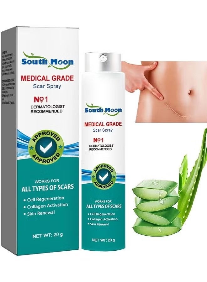 SOUTH MOON Scar Care Spray Burns Scars Stretch Marks Fade Scars Smooth Skin 20G - Image 1